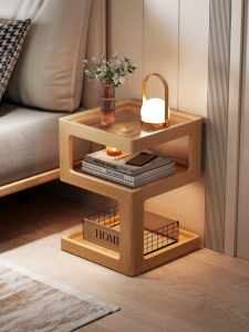 DONGMU | Cream White Modern Minimalist Bedside Table