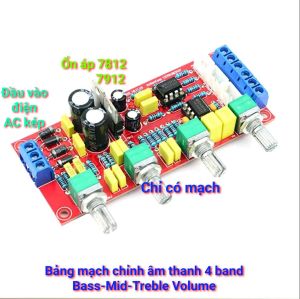 Combo trọn bộ Mạch Master điều chỉnh âm thanh Treble Mid Bass Vol kèm phụ kiện chất lượng cao tiệm cận Hi-end nguồn kép