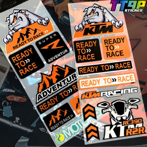2 Bộ miếng dán mũ bảo hiểm xe đạp dây đeo hông xe máy phản quang KTM sẵn sàng để đua miếng dán chống thấm trang trí yếu tố phù hợp với KTM r2r Duke 250 690 790 890 RC390 RC8