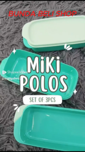 Kotak Miki Set of 3 Pcs - Kotak Bekal Polos- Bunda Beli Shop