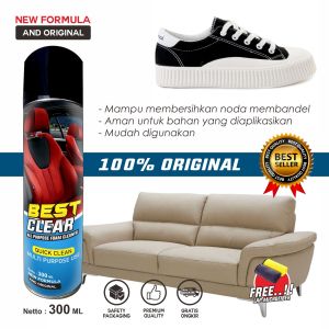 PEMBERSIH SERBAGUNA-BEST FOAM CLEANER  MULTI FUNGSI 300ml bonus lap MICROFIBER
