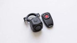 Awapow One/Two Way Vibration Alarm Wireless for Motorcycle Bicycle Bike Car Carbon Fiber Alarm Recharge 121dB Anti-theft Sensor