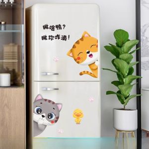 Creative Cartoon Decal Stickers Waterproof Fridge Wall Art Decor Full Cover Popular Small Pattern Refreshing Door Decals