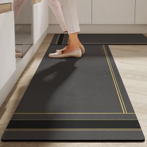 Thảm Trải Sàn VIKAMA Diatomite Nhà Bếp Thảm Cửa Ra Vào Chống Trượt Thảm Thấm Nước Chống Bụi Bẩn Trang Trí Nhà Thảm Có Lớp Lót Cao Su