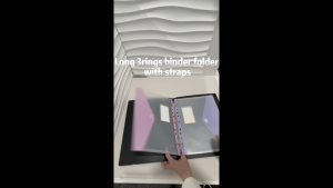 3 Ring Binder Folder with Transparent Loose Leaf File Bag A4/Long File Folder Organizer with Clear Document Bag