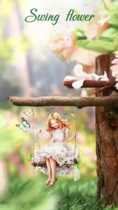 10Pcs Language Swing Stationery Among Flowers Decorative Springtime Stickers Flower Hanging Basket package Scrapbook 144*90mm