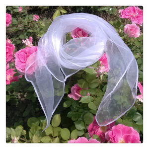 Children Dance Silk Scarf Kindergarten Performance Scarf Adult Dance Grading Transparent Performance Props Candy Color Square Scarf