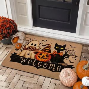 VIKAMA 3D Skull Maniac Halloween Doormat Non-Slip Indoor/Outdoor Entry Mat Spooky Entryway Holiday Decor Rug Home Decor