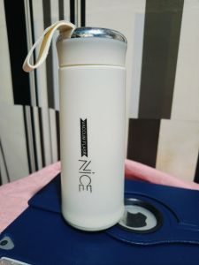 Buy 6 take 1 FREE..NICE CUP GLASS BOTTLE Nice Cup Thermos cup hot water cup Glass Bottle Tumbler CREATIVE LEAKPROOF WATER CUP 400ML VACCUM FLASK COLOR PINK GREEN LIGHT BLUE CREAM