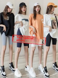 Ice Silk Womens Leggings Thin Smooth Elastic Summer Outdoor Cycling Pants Five-Quarter Length plus Size Base Layer Trousers