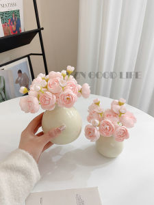 Modern Minimalist Ceramic Mini Flower Vase Decorative Pieces for Living Room Artificial Flower Decoration Home Accessories
