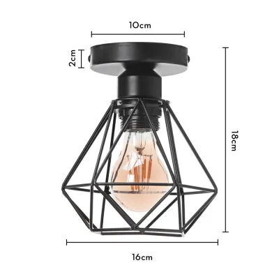 Retro Ceiling Lamp Iron Frame Ceiling Lighting Paint Restaurant Teahouse Chandelier Indoor Wrought Metal Modern Pendant Lights