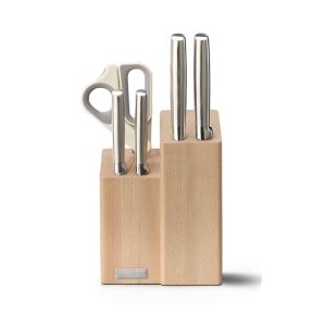Joseph Joseph Elevate Fusion Knife & Scissor Set with Beechwood Block (5-Pc Set)
