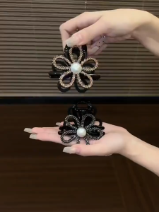 GL Fashionable crystal flower hollow shark hair clip HR-50