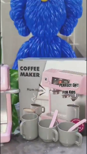 SSP Kids Prented Play Coffe Maker toys set with cups and spoon playset roleplay toys
