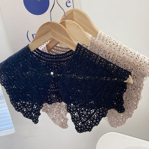 Áo Choàng Ren Mỏng Mùa Hè Áo Khoác Ngoài Thêu Khoét Lỗ Áo Khoác Ngoài Tay Áo Áo Khoác Ngoài Giả Cổ Áo Khoác Ngoài Máy Lạnh