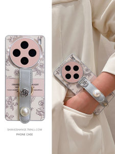 Vivox200 Pearl Wristband Phone Case Womens Crossbody Protective Shell Vintage Flower X100 Full Cover Anti-fall X80