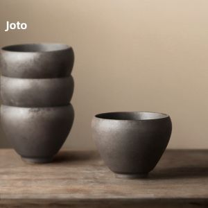 JOTO | Handmade Retro Japanese Ceramic Kung Fu Tea Set with Handle and 4 Cups