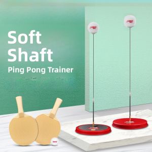 Red Double Happiness Table Tennis Trainer Elastic Soft Shaft Home Practice Ping Pong Bat Internet Famous Self-Practice Tool