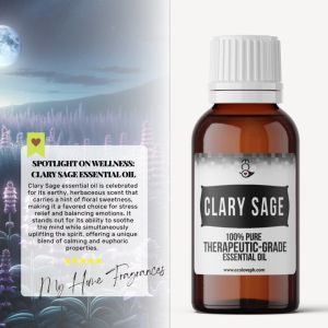 My Home CLARY SAGE Essential Oil Natural Therapeutic Grade Organic Pure Vegan Asteria Luxe Wowhappy
