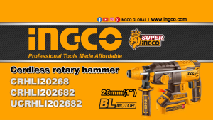 INGCO 20V Li-Ion Rotary Hammer Drill (Brushless Motor) CRHLI202482