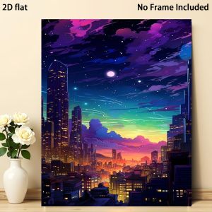 BILIBILI | Acrylic Paint By Numbers Night Sky Anime Painting By Numbers on Canvas Coloring By Number for Adults Paint Digital Art