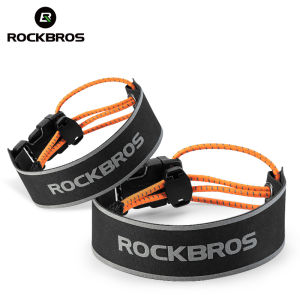 ROCKBROS กางเกงขี่จักรยานปรับสายรัดกางเกงจักรยานเสือหมอบ MTB ยืดหยุ่นแบบพกพาสะท้อนแสงสำหรับที่รัดขาทุกเพศ