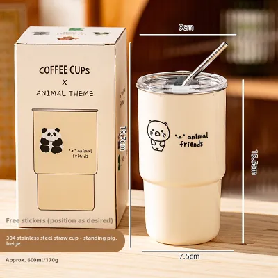 onlycook | Cute Childrens Stainless Steel Straw Cup