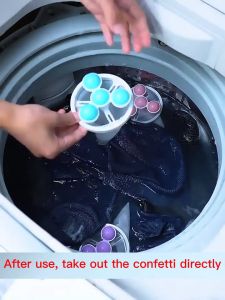 Supersle - Floating Washing Machine Hair Removal Catcher Filter Mesh Cleaning Balls