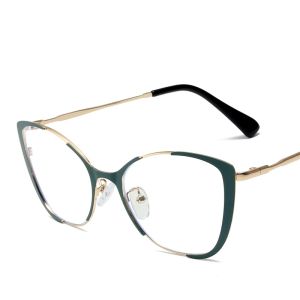 JN IMPRESSION Mới Retro Châu Âu và xu hướng Mỹ Nữ gọng Mắt mèo kính cá tính thời trang chống kính che ánh sáng xanh