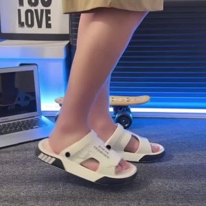 Men Slippers Summer EVA Soft-soled Platform Slides Sandals Indoor Outdoor Walking Beach Shoes Flip Flops Mens Home Shoes