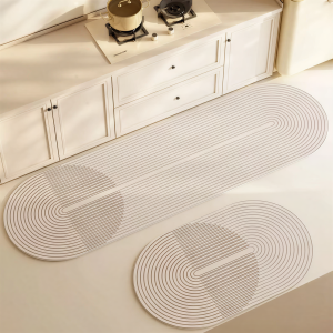 VIKAMA Super Absorbent Kitchen Floor Mat Long Diatomite Kitchen Rug Soft Washable Carpets Anti Slip Bathroom Entrance Doormat