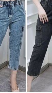 TWINDENIM - CELANA PANJANG CARGO JEANS WANITA