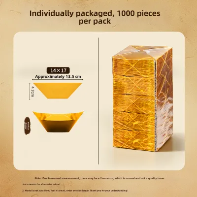 JIALUO | Handmade Paper Half-Finished Silver Ingots Gold Paper Foil Thick Cut Corner Half-Finished Ingots Incense Paper Money Gold Bars