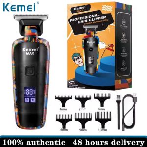 Kemei ตัดผมสำหรับผู้ชาย เครา Trimmer มืออาชีพตัดผม Scissor เครื่องโกนหนวดไฟฟ้า