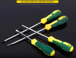 [READY STOCK] Heavy-Duty Flat/Phillips Screwdriver – Steel Shaft with Comfort Grip