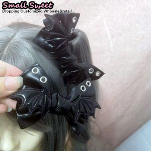 Devils Wings" Hair Clips Women Subculture Steampunk Gothic Punk Leather Hairpin Y2K Girl Harajuku Hair Accessories Edge Clamp