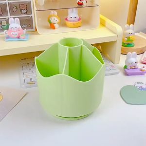 Ống đựng bút nhựa xoay 360 độ màu pastel dễ thương tặng kèm sticker BAG U OB6N39