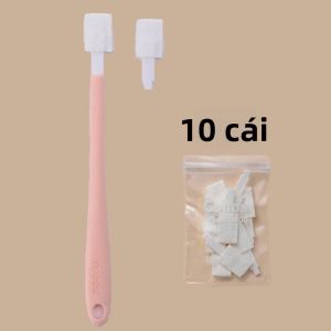Dụng Cụ Vệ Sinh Khe Hở Dùng Một Lần Với 10 Đầu Bàn Chải Thay Thế Bàn Chải Vệ Sinh Thân Thiện Với Môi Trường Thiết Kế Cán Dài Để Làm Sạch Sâu Màu Xanh Dương/cam