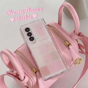 Creative Customizable Ins Style Foldable Screen Phone Case Full Cover with Drip Glue Shadow Design for Samsung ZFold7 ZFold6/5