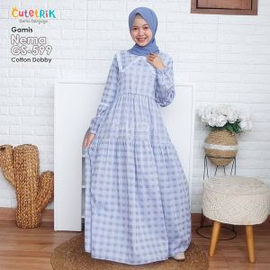 OUTFIT KOREAN LOOKS 8-14 TAHUN SERIES !! GAMIS ANAK SD TANGGUNG DAN REMAJA TEEN NEMA BY CUTETRIK SIMPEL CASUAL CANTIK
