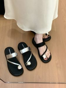 XUJIA | Thick Sole Crystal Decorative Flip-Flops For Skirts