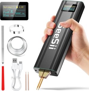 Seesii Battery Spot Welder Upgraded Handheld Mini Portable Spot Welder for 18650 Battery Welding Kit Auto and Manual Mode