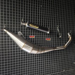 Knalpot Arrow Carbon-01 Satria Hiu Lumba 2 Stroke stainless Suara Garing