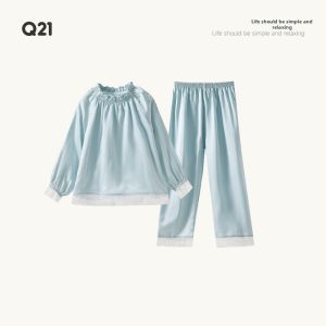 Q21 | Silk Lace Children Pajamas Set Machine Washable