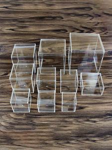 Hộp Đựng Kẹo Nhựa Trong Suốt Hình Vuông Hộp Đựng Bánh Cưới Hộp Quà Tặng Không Phải Acrylic Hộp Đựng Kẹo Hình Vuông Có Nắp