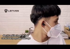 LOS - Headset Lenyes LF47 in ear hifi stereo earphone extra bass with handsfree microphone 3.5mm