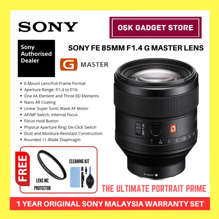 Sony FE 85mm GM G Master Full Frame Prime Lens