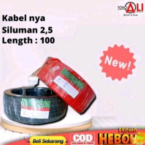 KABEL LISTRIK TEMBAGA SILUMAN Kabel NYA 2.5mm 100 YARD kawat tunggal tembaga untuk listrik Kabel yg biasanya untuk keperluan Instalasi Listrik perumahan Kualitas Bagus tidak mudah terkelupas