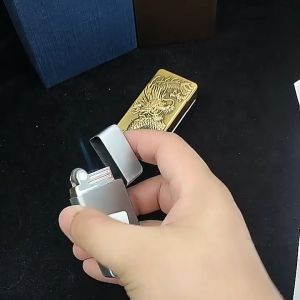FJ685 Jet Flame Inflatable Lighter Metal Creative Dragon Lighter Grinding Wheel Gift Set